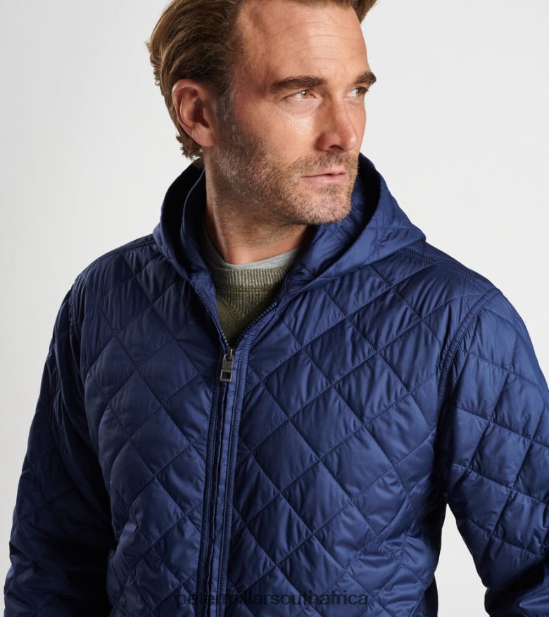 Navy Men Peter Millar Essex Full-Zip Hoodie Footwear B62P4F1076