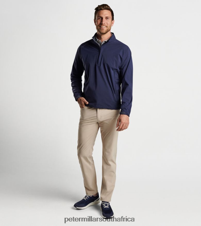 Navy Men Peter Millar Shield Half-Zip Rain Shell Apparel B62P4F1092