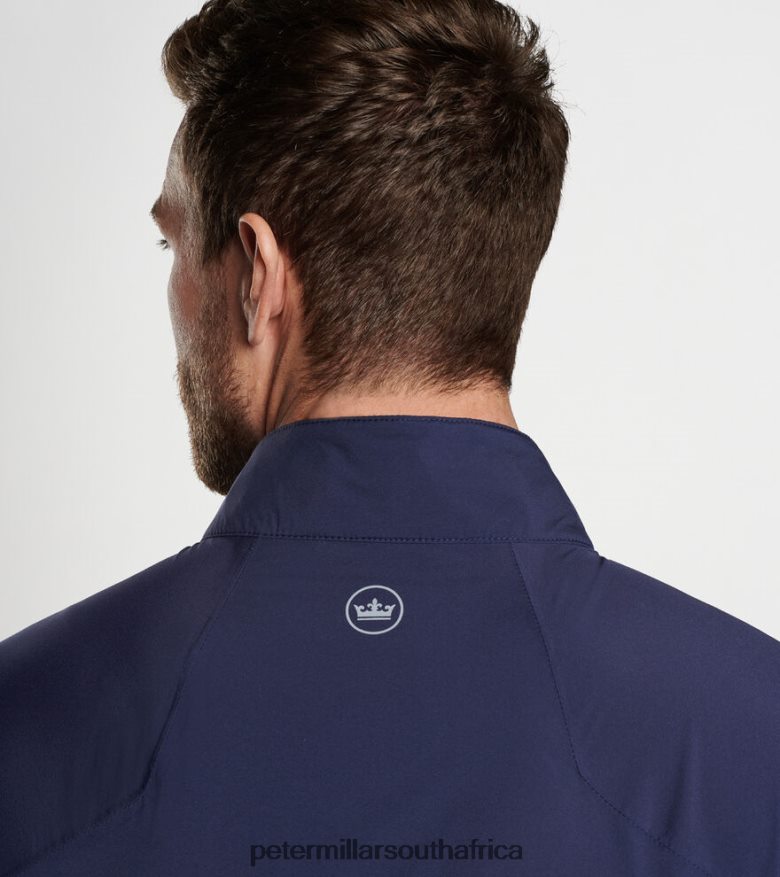Navy Men Peter Millar Shield Half-Zip Rain Shell Apparel B62P4F1092
