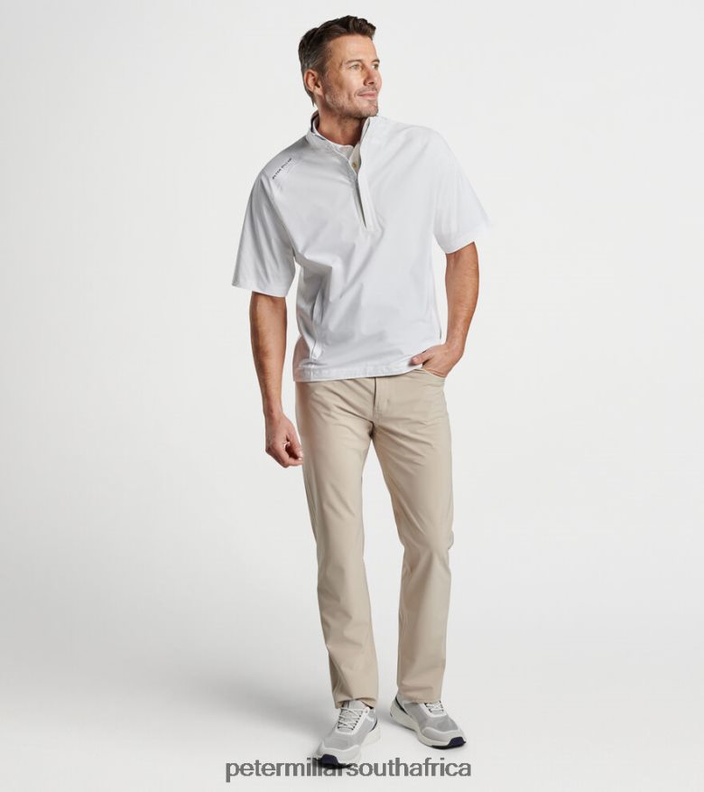 Navy Men Peter Millar Shield Short-Sleeve Rain Shell Apparel B62P4F1090