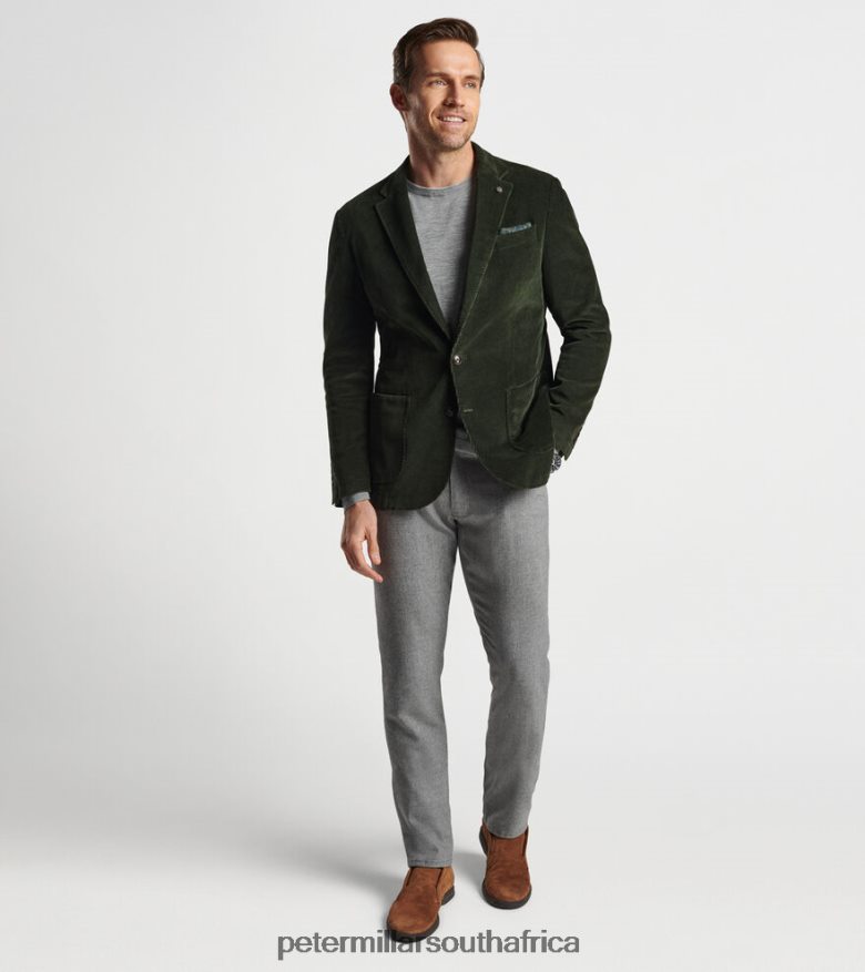Dark Olive Men Peter Millar Kent Corduroy Soft Jacket Apparel B62P4F1186