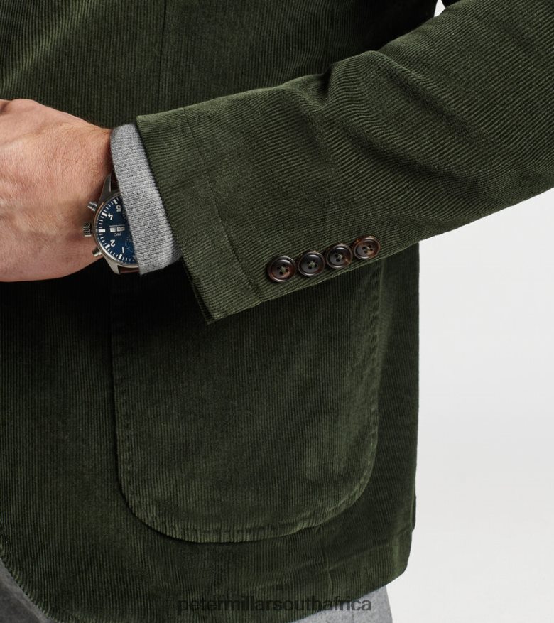 Dark Olive Men Peter Millar Kent Corduroy Soft Jacket Apparel B62P4F1186
