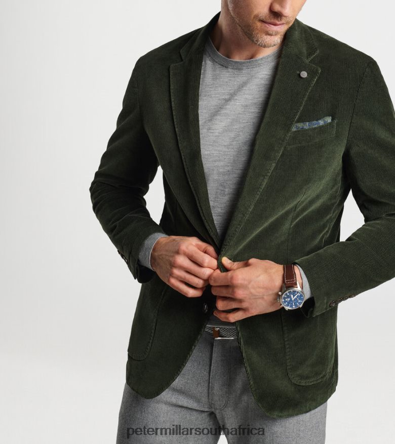Dark Olive Men Peter Millar Kent Corduroy Soft Jacket Apparel B62P4F1186