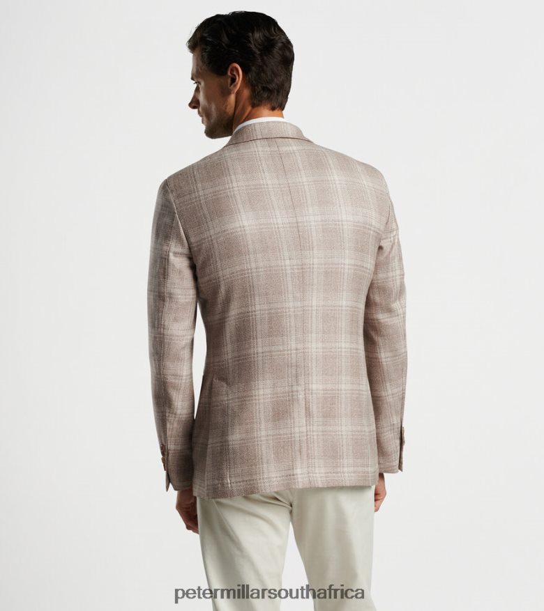 Khaki Men Peter Millar Willard Plaid Soft Jacket Apparel B62P4F1192