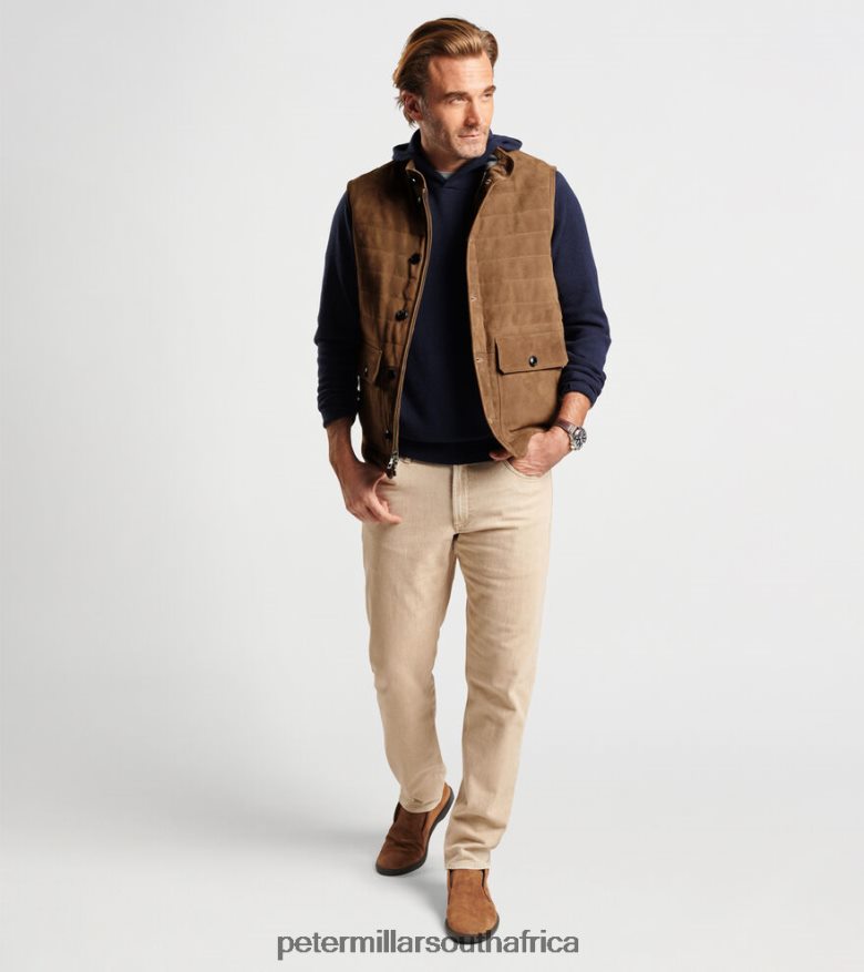 Birchwood Men Peter Millar Suede Greenwich Vest Apparel B62P4F1170