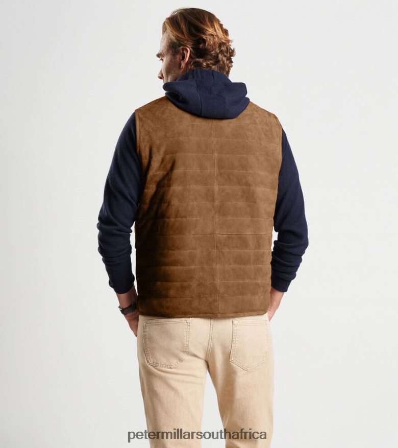 Birchwood Men Peter Millar Suede Greenwich Vest Apparel B62P4F1170