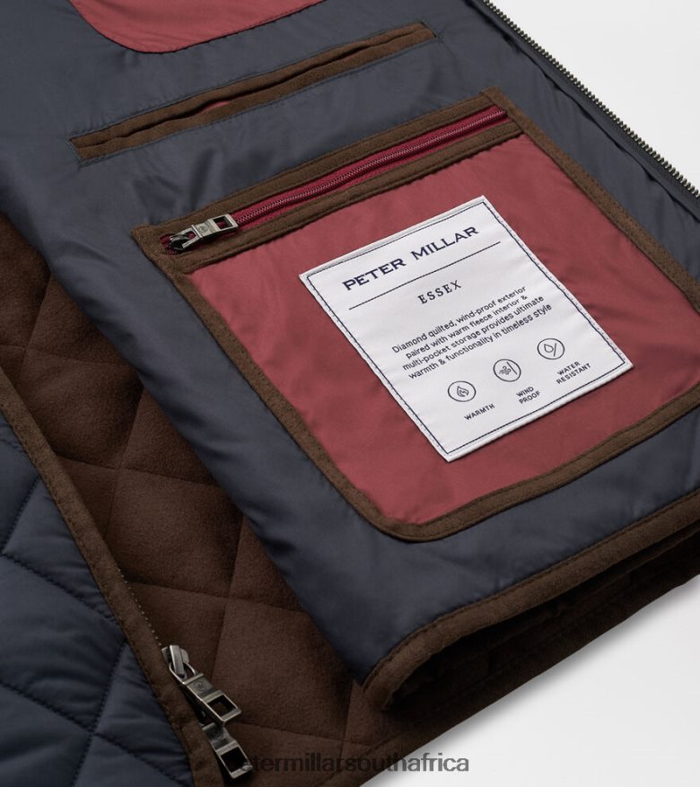 Black Men Peter Millar Essex Quilted Travel Vest Apparel B62P4F1107