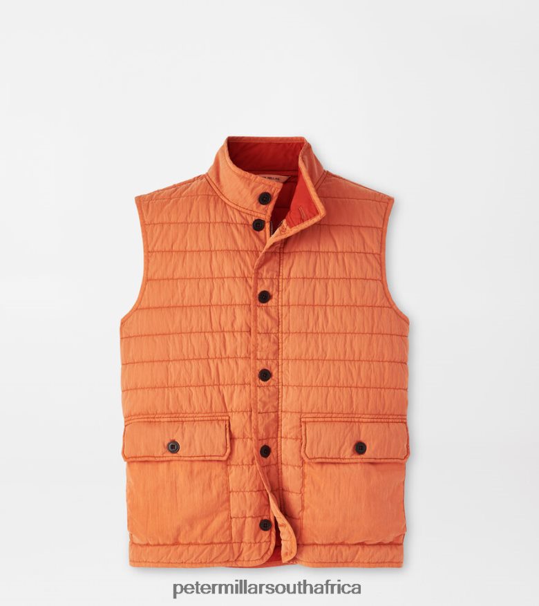Carrot Men Peter Millar Greenwich Garment-Dyed Vest Apparel B62P4F1122
