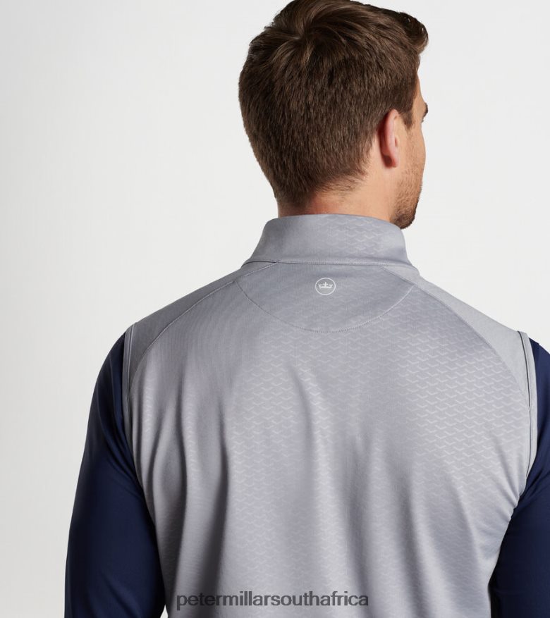 Gale Grey Men Peter Millar Forge Arrow Performance Quarter-Zip Vest Apparel B62P4F779