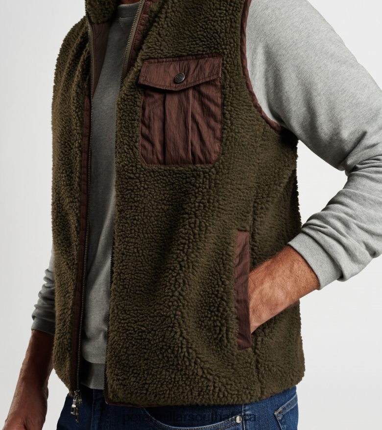 Juniper Men Peter Millar Autumn Pile Fleece Vest Apparel B62P4F1129