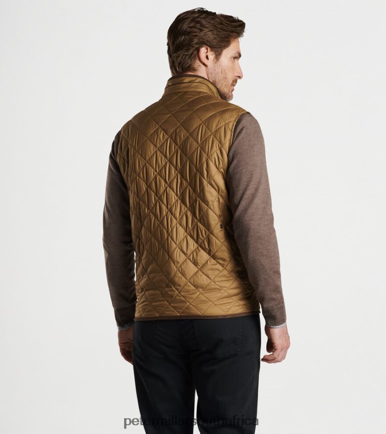 Khaki Men Peter Millar Essex Quilted Travel Vest Apparel B62P4F1108