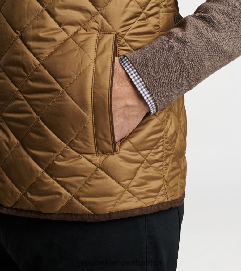 Khaki Men Peter Millar Essex Quilted Travel Vest Apparel B62P4F1108