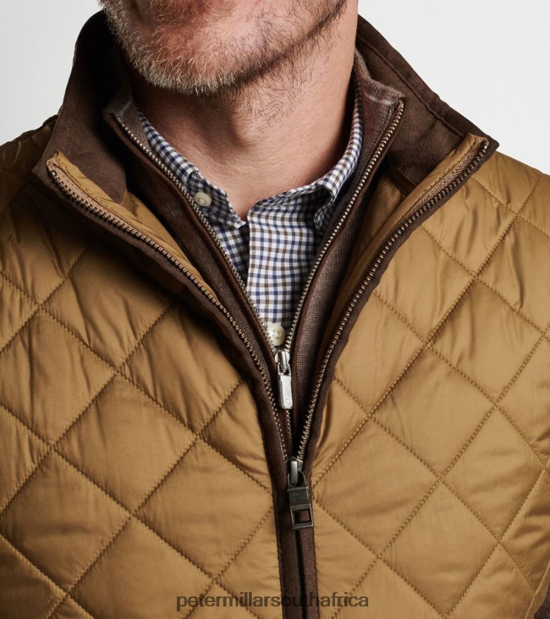 Khaki Men Peter Millar Essex Quilted Travel Vest Apparel B62P4F1108