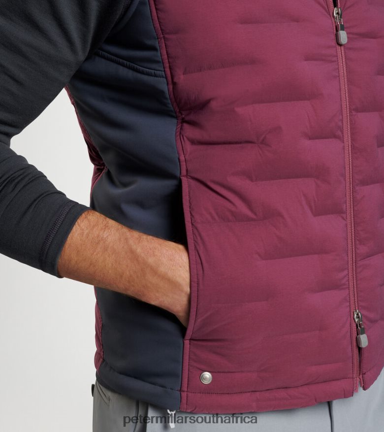 Merlot Men Peter Millar Blaze Insulated Vest Apparel B62P4F1120