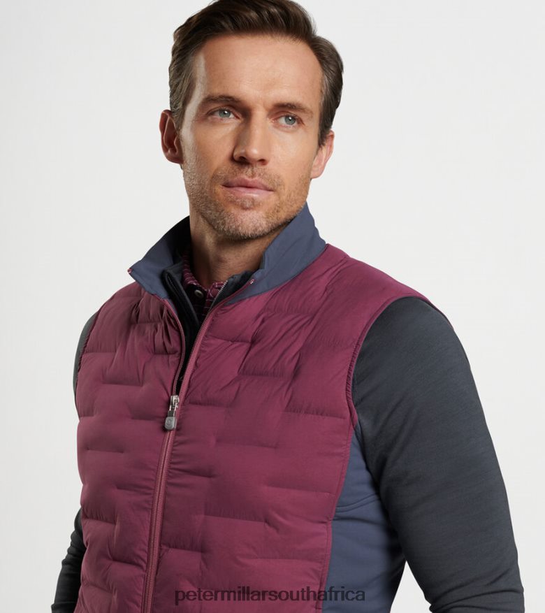 Merlot Men Peter Millar Blaze Insulated Vest Apparel B62P4F1120