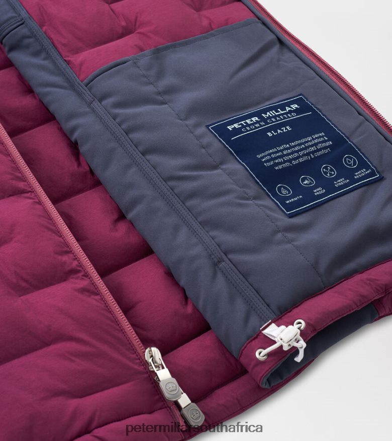 Merlot Men Peter Millar Blaze Insulated Vest Apparel B62P4F1120