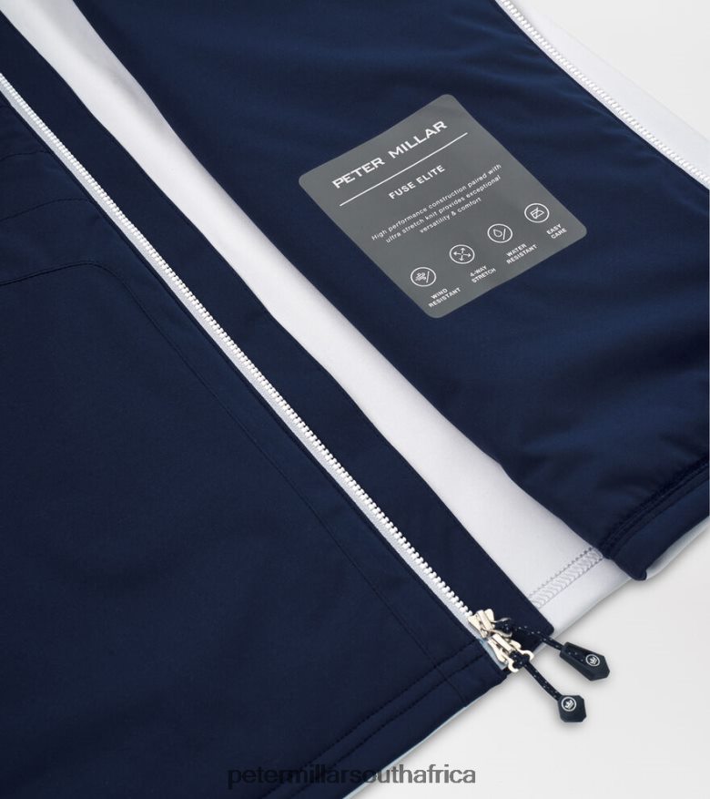 Navy/British Grey Men Peter Millar Fuse Elite Hybrid Vest Apparel B62P4F1114