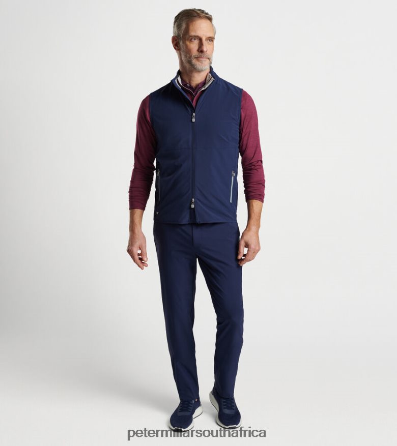 Navy Men Peter Millar Flex Adapt Full-Zip Vest Apparel B62P4F1132