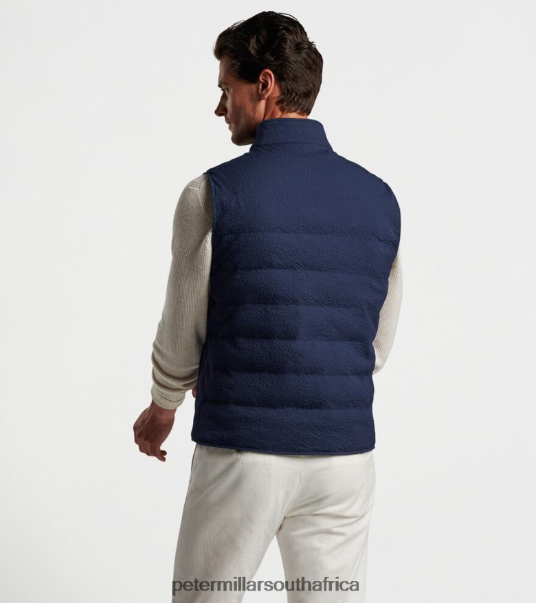 Navy Men Peter Millar Smith Seersucker Vest Apparel B62P4F1184