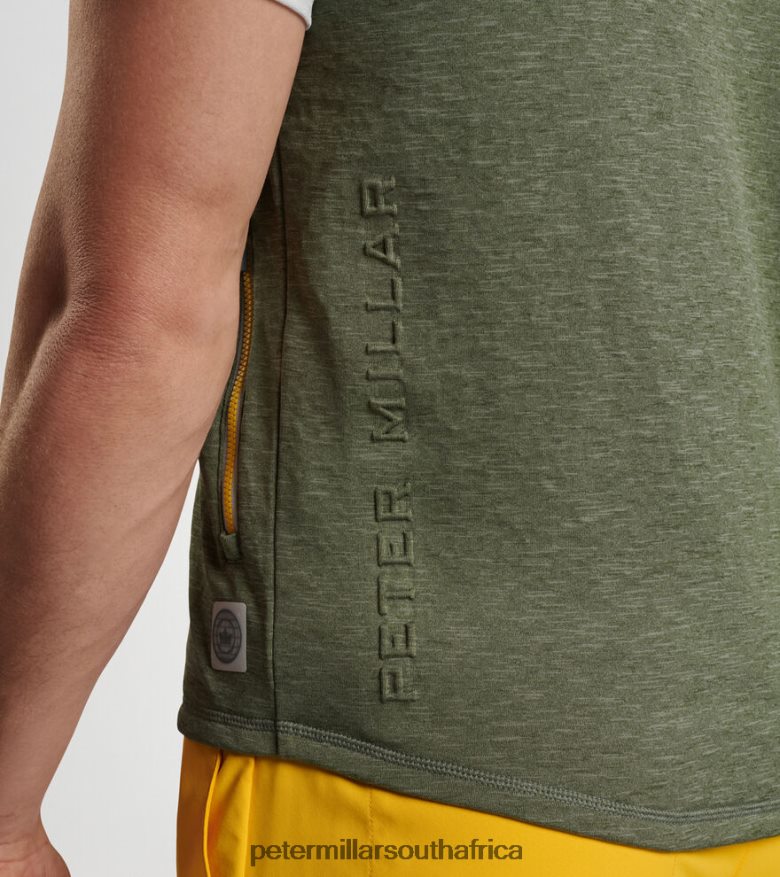 Olive Leaf Men Peter Millar Eclipse Performance Hoodie Vest Apparel B62P4F777