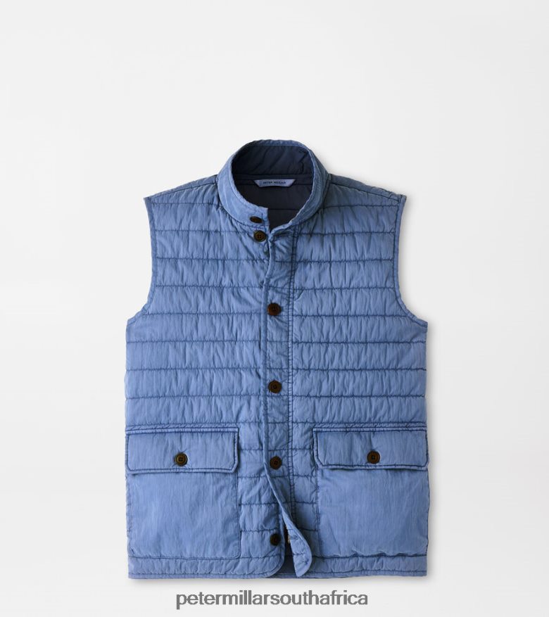 Star Dust Men Peter Millar Greenwich Garment-Dyed Vest Apparel B62P4F1124