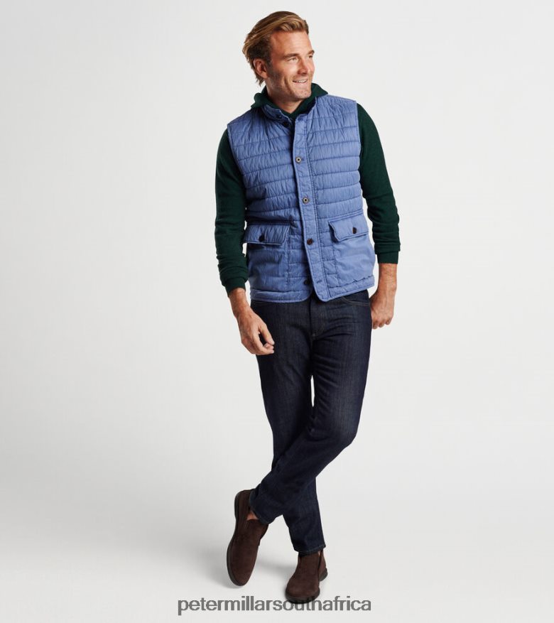 Star Dust Men Peter Millar Greenwich Garment-Dyed Vest Apparel B62P4F1124