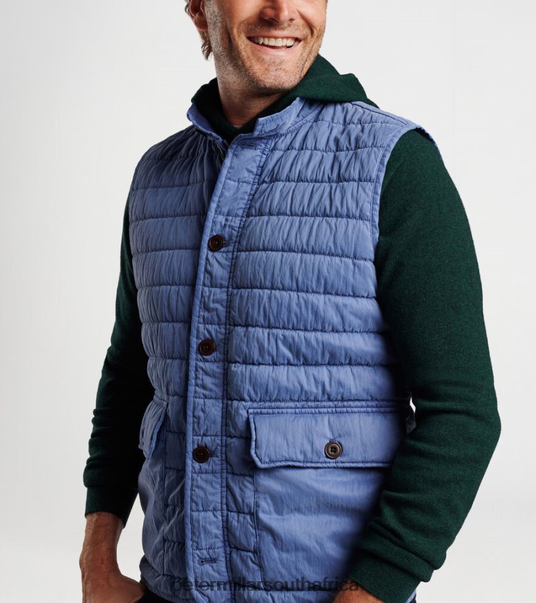 Star Dust Men Peter Millar Greenwich Garment-Dyed Vest Apparel B62P4F1124