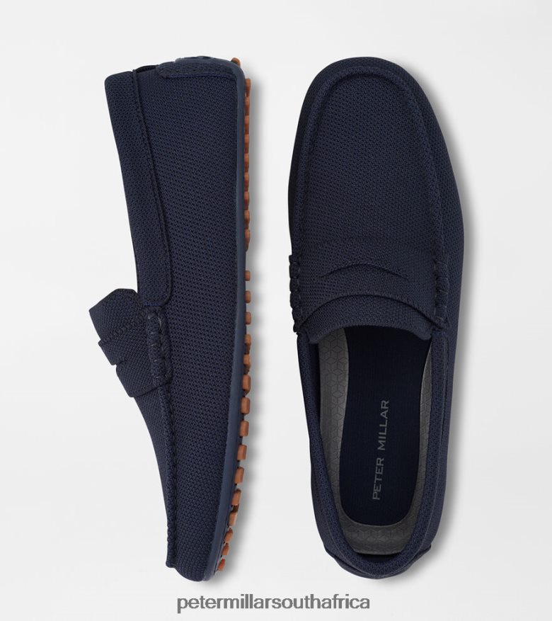 Navy Men Peter Millar Cruise Knit Driver Footwear B62P4F1061