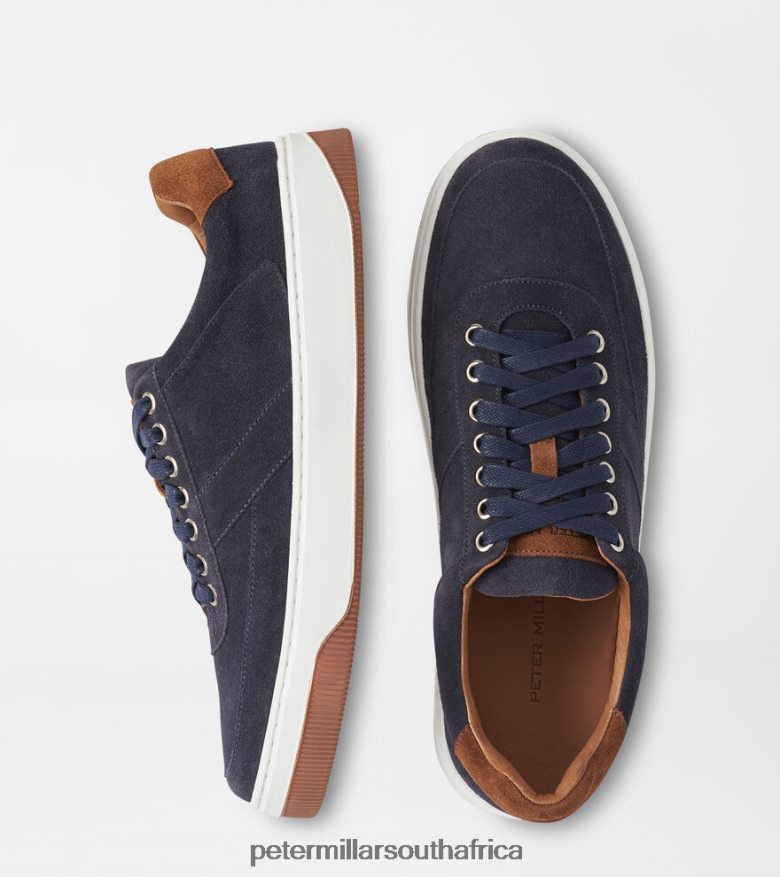 Navy Men Peter Millar Vantage Suede Sneaker Footwear B62P4F1035