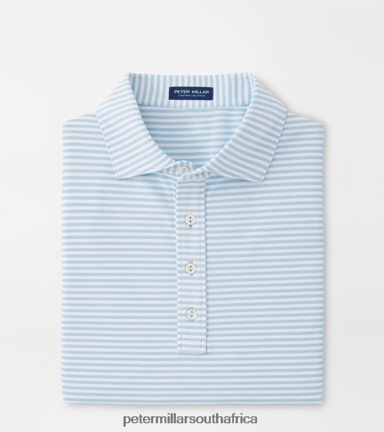 Blue Frost Men Peter Millar Mood Performance Mesh Polo Apparel B62P4F370