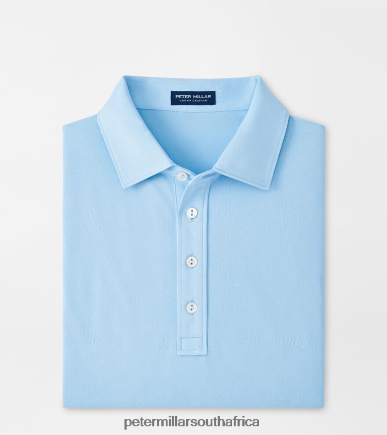 Blue Frost Men Peter Millar Soul Performance Mesh Polo Apparel B62P4F278