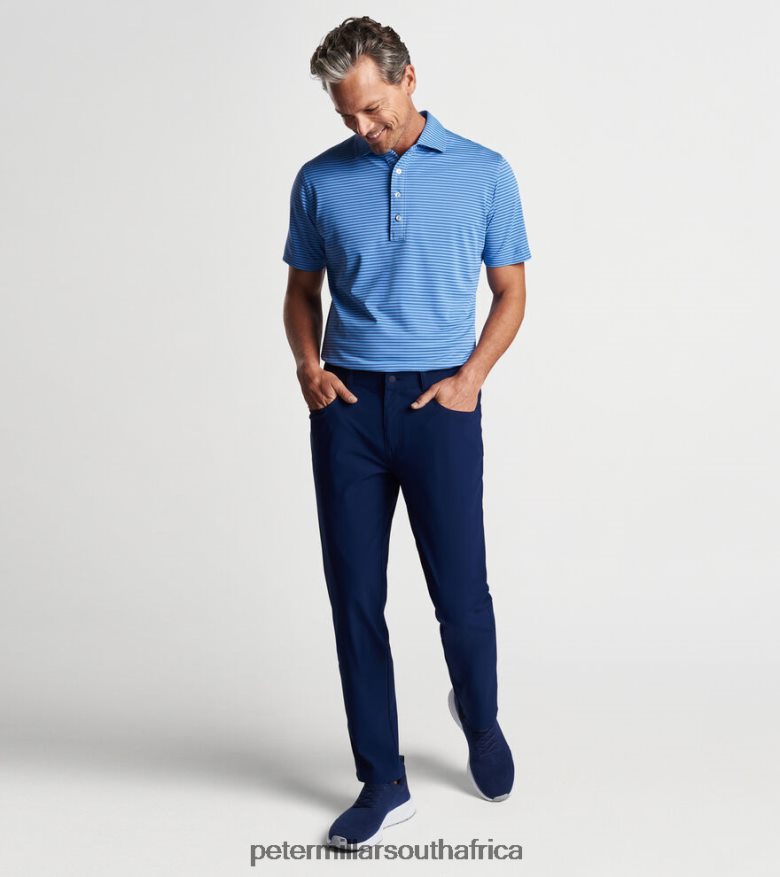 Blue Pearl Men Peter Millar Mood Performance Mesh Polo Apparel B62P4F377