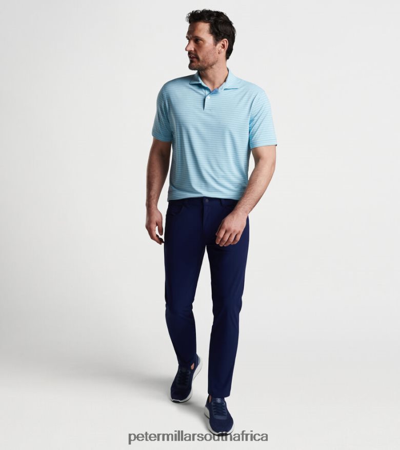 Cirrus Blue Men Peter Millar Duet Performance Jersey Polo Apparel B62P4F306