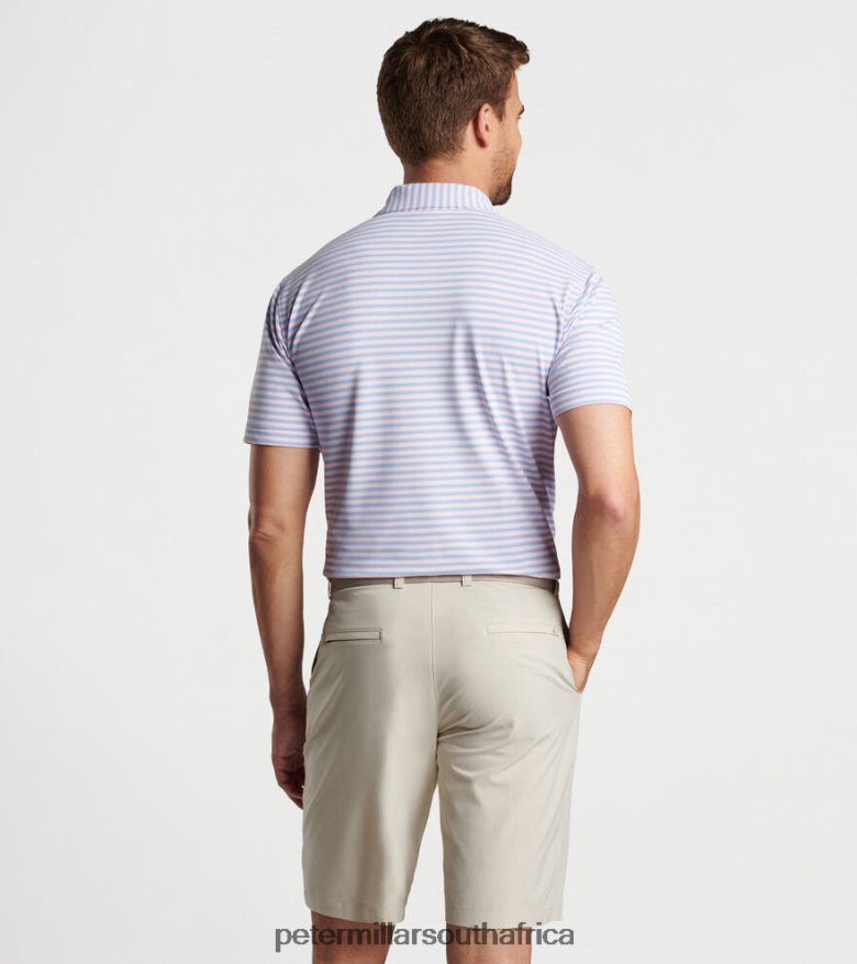 Cottage Blue Men Peter Millar Logan Performance Mesh Polo Apparel B62P4F379