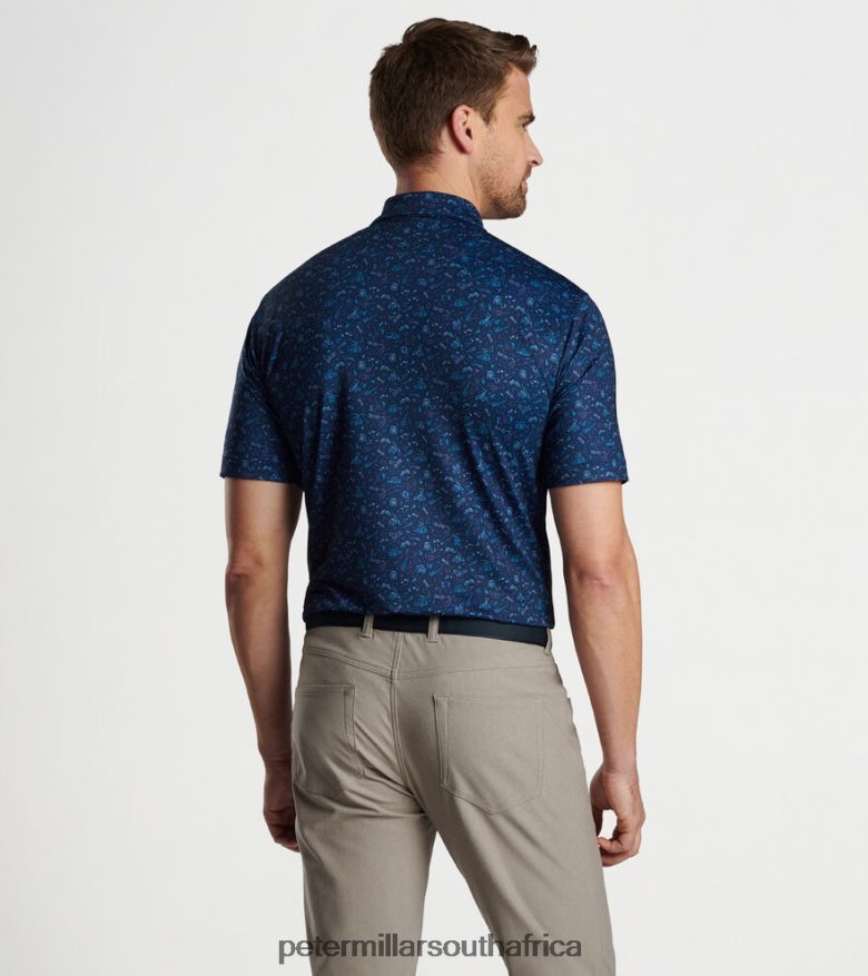 Navy Men Peter Millar 1985 Performance Jersey Polo Apparel B62P4F437