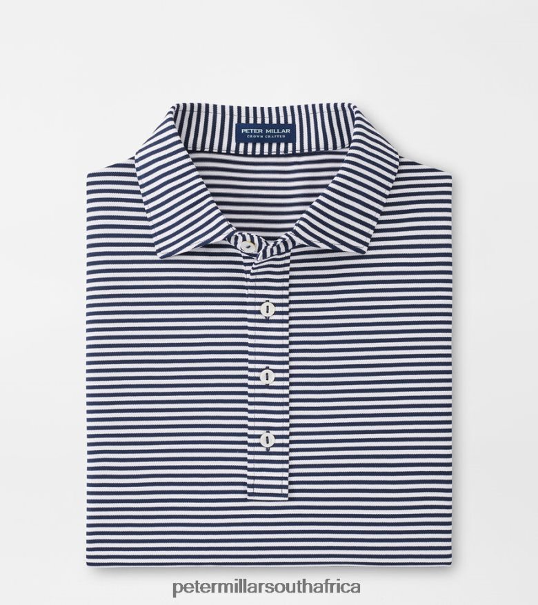 Navy Men Peter Millar Mood Performance Mesh Polo Apparel B62P4F372