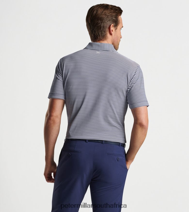 Navy Men Peter Millar Mood Performance Mesh Polo Apparel B62P4F372