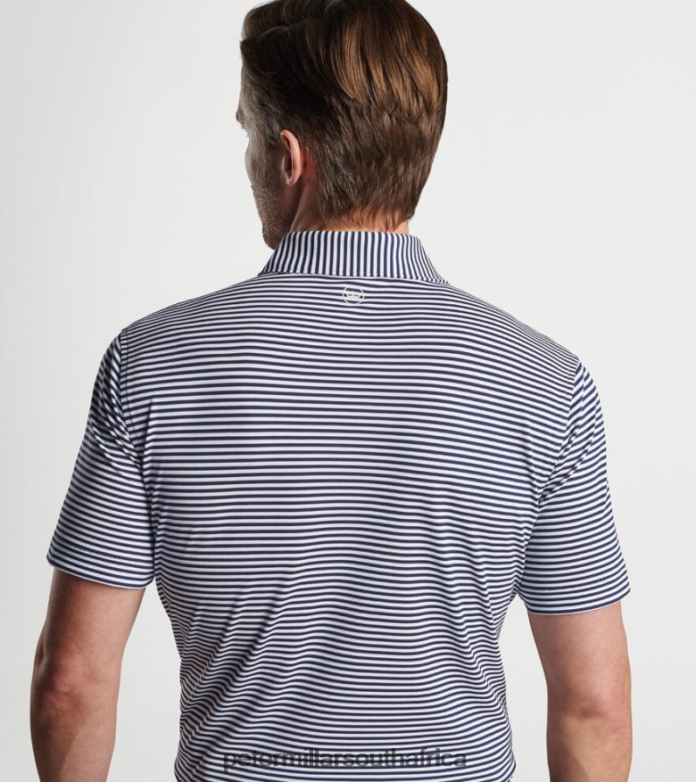 Navy Men Peter Millar Mood Performance Mesh Polo Apparel B62P4F372