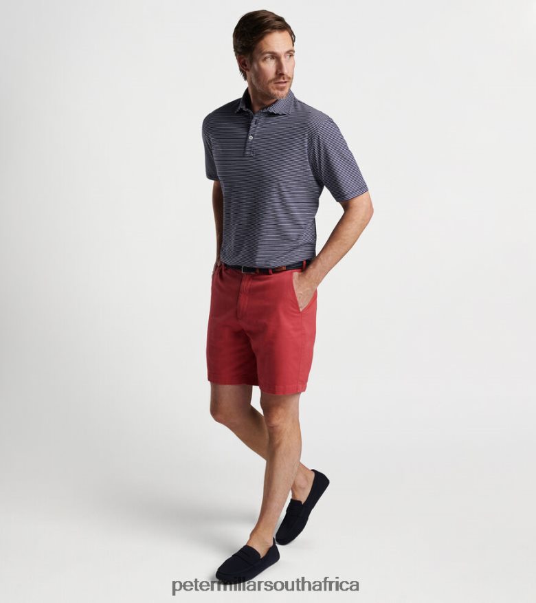 Navy Men Peter Millar Pilot Mill Halifax Stripe Short-Sleeve Polo Apparel B62P4F335