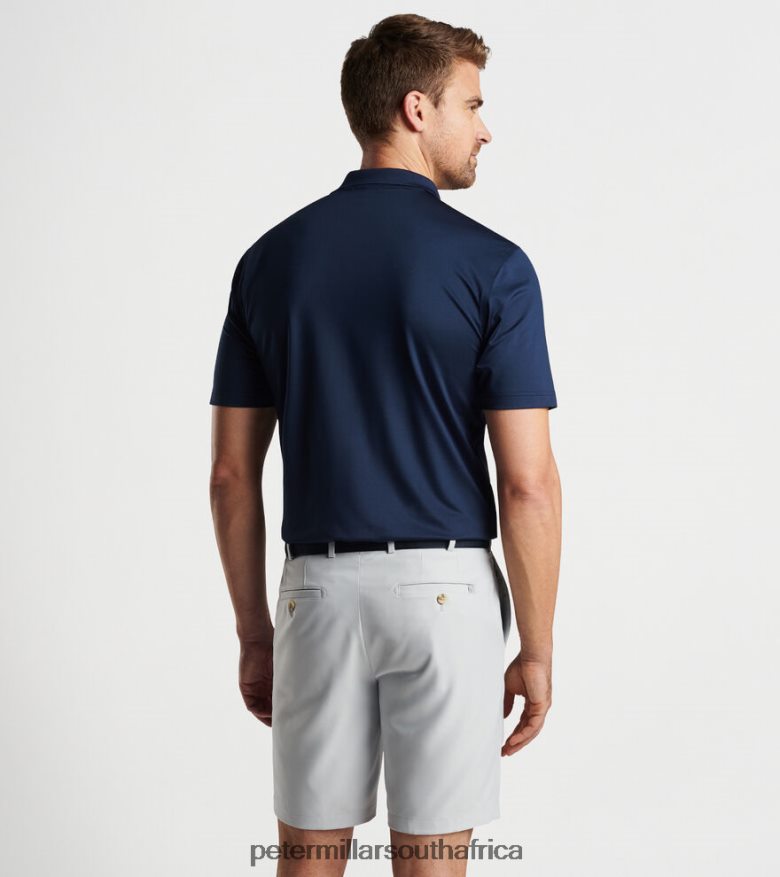 Navy Men Peter Millar Solid Performance Jersey Polo Knit-Collar Apparel B62P4F322