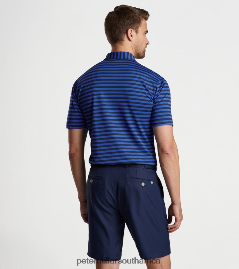 Navy/Sapphire Men Peter Millar Baldwin Performance Mesh Polo Apparel B62P4F348