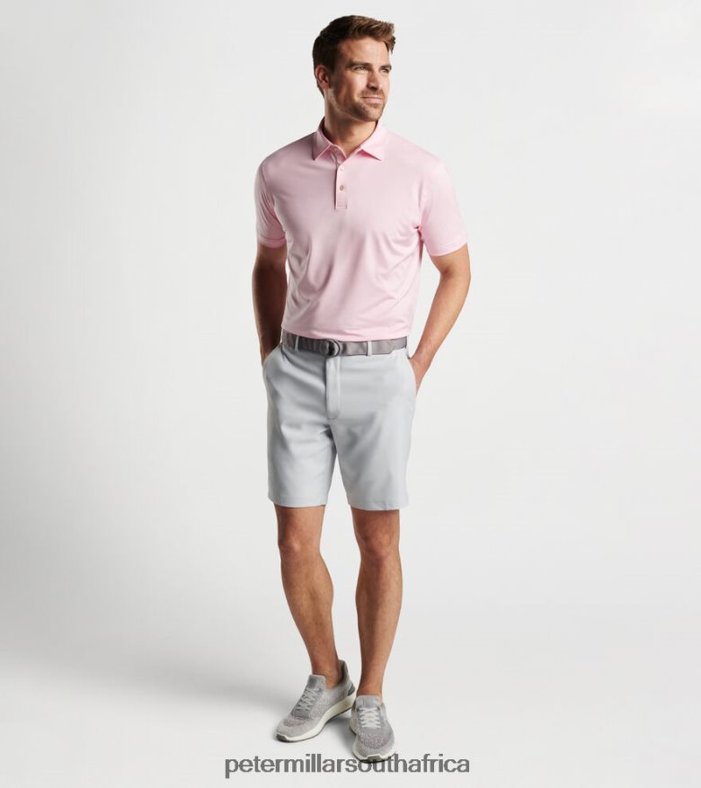 Orange Nectar Men Peter Millar Solid Performance Jersey Polo (Sean Self Collar) Apparel B62P4F315