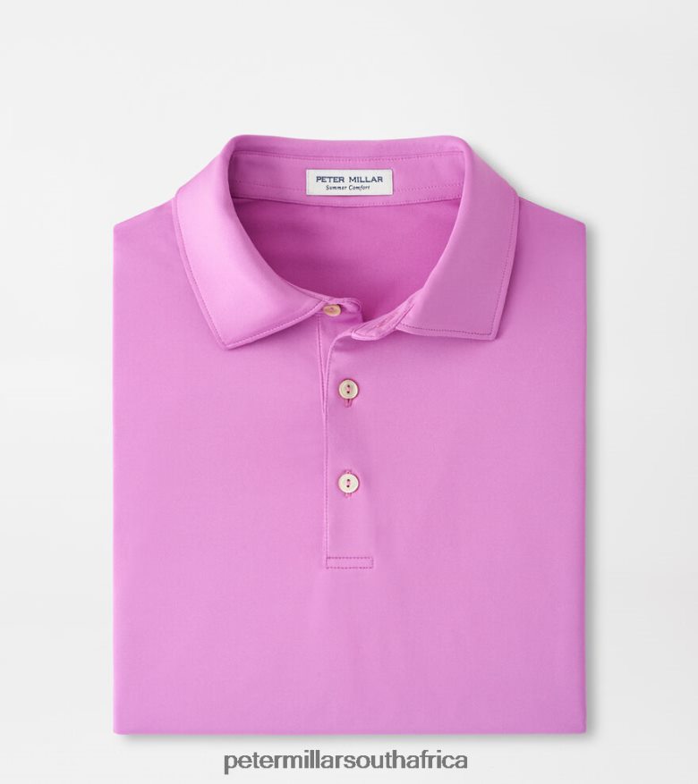Orange Nectar Men Peter Millar Solid Performance Jersey Polo (Sean Self Collar) Apparel B62P4F318