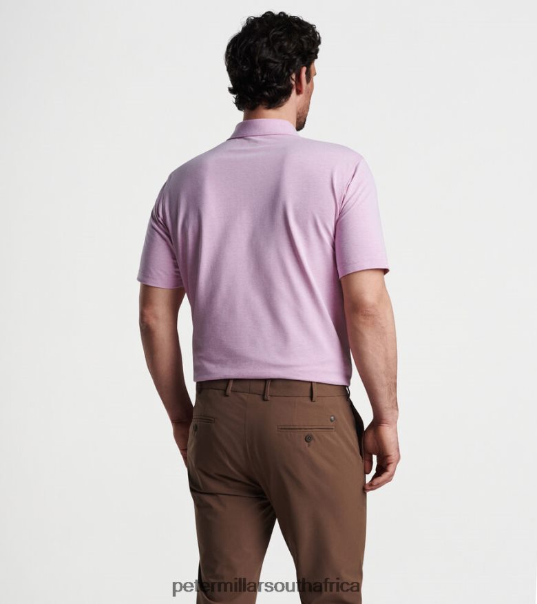 Pink Lotus Men Peter Millar Albatross Cotton-Blend Performance Polo Apparel B62P4F350