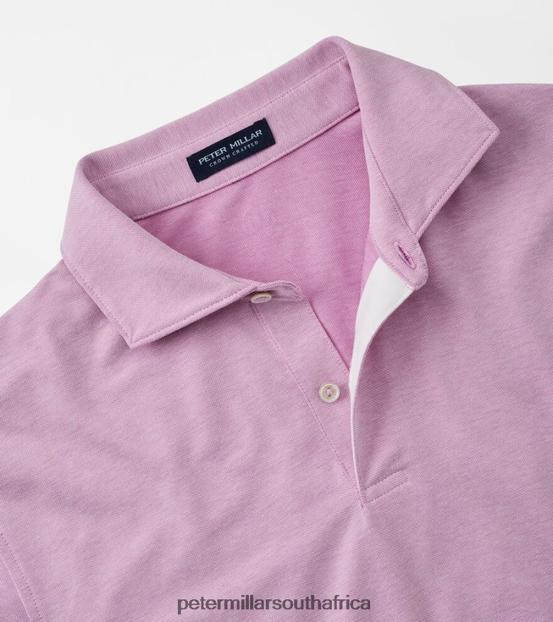 Pink Lotus Men Peter Millar Albatross Cotton-Blend Performance Polo Apparel B62P4F350