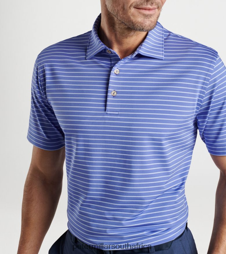 Purple Rose Men Peter Millar Drum Performance Jersey Polo Apparel B62P4F273