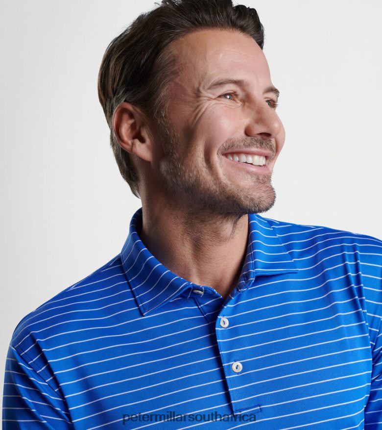 Sapphire Men Peter Millar Fitz Performance Mesh Polo Apparel B62P4F334