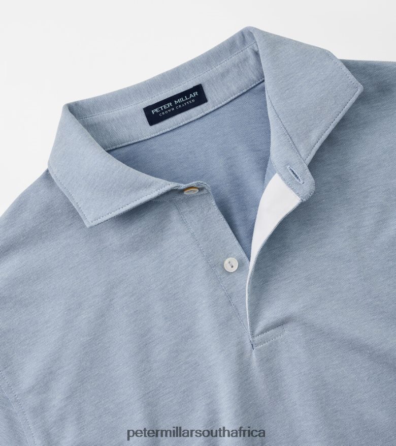 Vintage Indigo Men Peter Millar Albatross Cotton-Blend Performance Polo Apparel B62P4F352