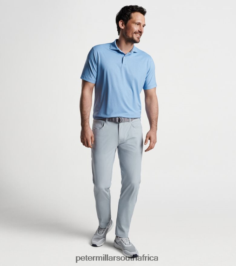 Vintage Indigo Men Peter Millar Van Alen Geo Performance Jersey Polo Apparel B62P4F434