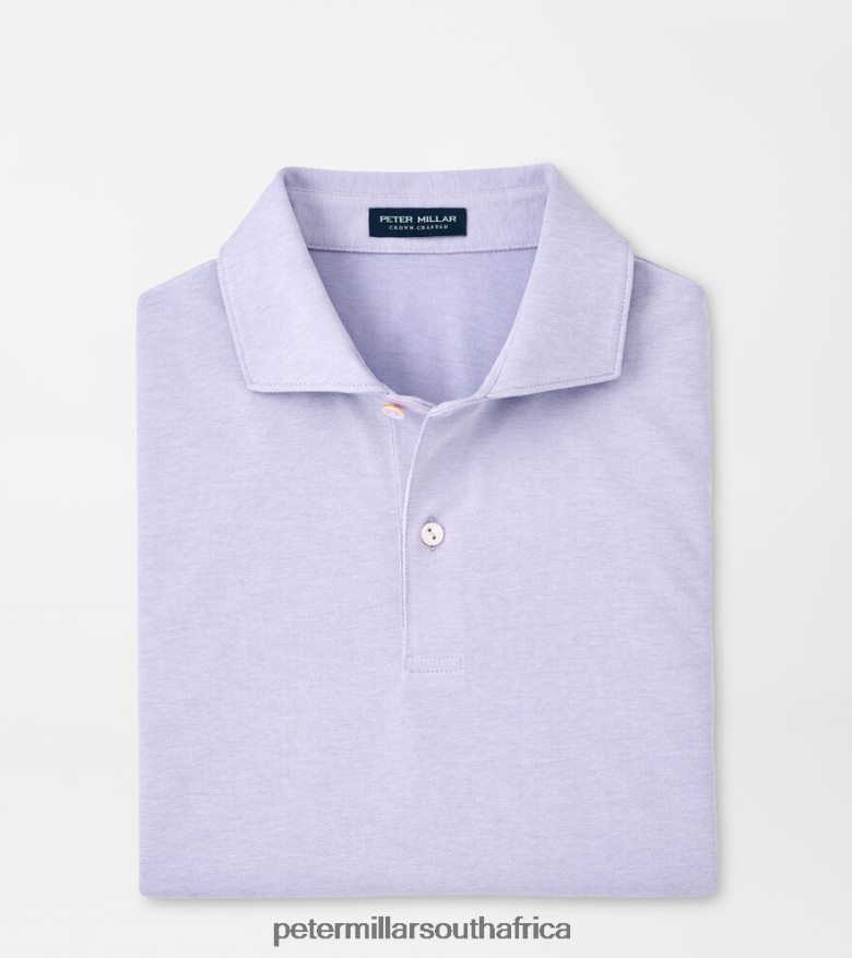 Violet Mist Men Peter Millar Albatross Cotton-Blend Performance Polo Apparel B62P4F351